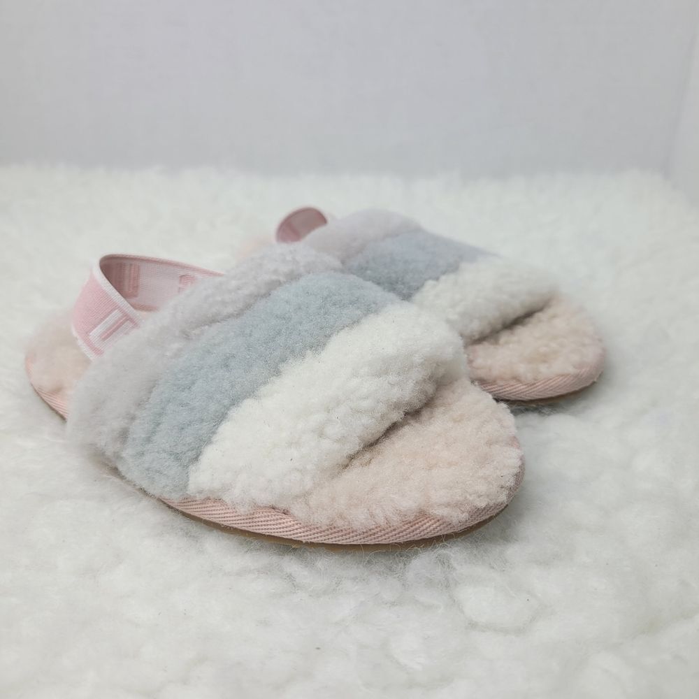 UGG Girls' Toddler Shearling Open Toe Sandals Size 10